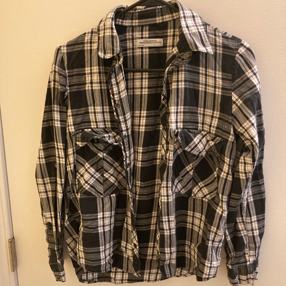 Black and White Zara Flannel